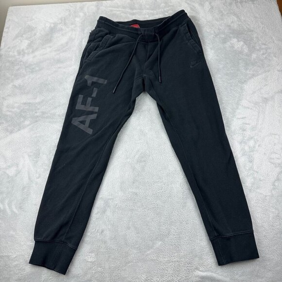 Nike AF1 Black Sweatpants Men’s Size L - Picture 1 of 16